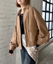 PAGEBOY（ページボーイ）の「WZIPヴィンテージレザーブルゾン【スエードorレザー２タイプ/ ２サイズ展開】（ブルゾン）」