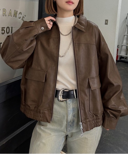 WZIPヴィンテージレザーブルゾン【スエードorレザー2タイプ/ 2サイズ