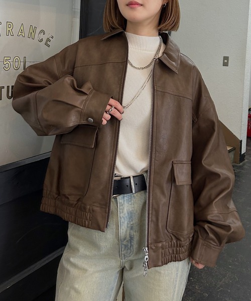 WZIPヴィンテージレザーブルゾン【スエードorレザー2タイプ/ 2サイズ