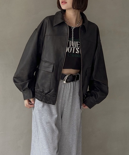 PAGEBOY（ページボーイ）の「WZIPヴィンテージレザーブルゾン