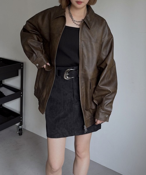 WZIPヴィンテージレザーブルゾン【スエードorレザー2タイプ/ 2