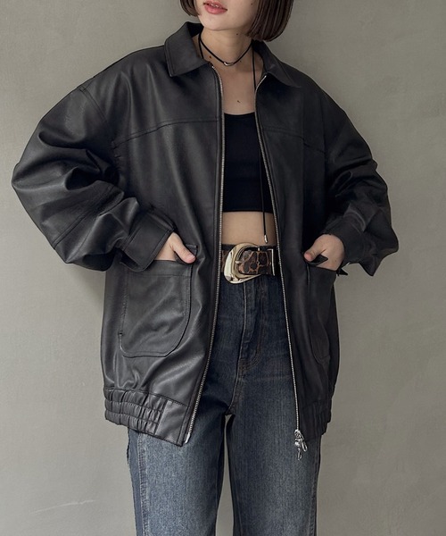 ◆ヘイホー◆ PAGEBOY（ページボーイ）の「WZIPヴィンテージレザーブルゾン