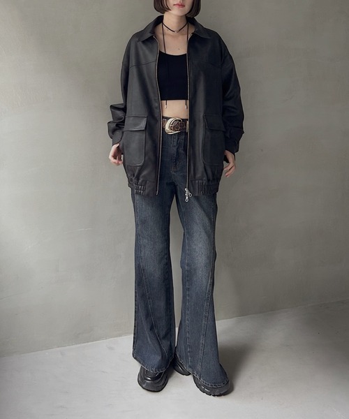 PAGEBOY（ページボーイ）の「WZIPヴィンテージレザーブルゾン