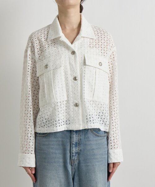 RIVE DROITE（リヴドロワ）の「【着映え◎】レースワークジャケット（その他アウター・レディース・ブラック/オフホワイト・FREE）」の11枚目の写真