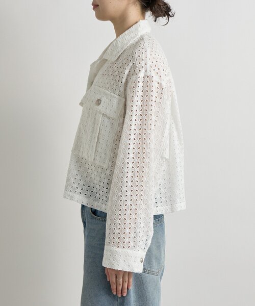 RIVE DROITE（リヴドロワ）の「【着映え◎】レースワークジャケット（その他アウター・レディース・ブラック/オフホワイト・FREE）」の10枚目の写真