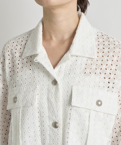 RIVE DROITE（リヴドロワ）の「【着映え◎】レースワークジャケット（その他アウター・レディース・ブラック/オフホワイト・FREE）」の8枚目の写真