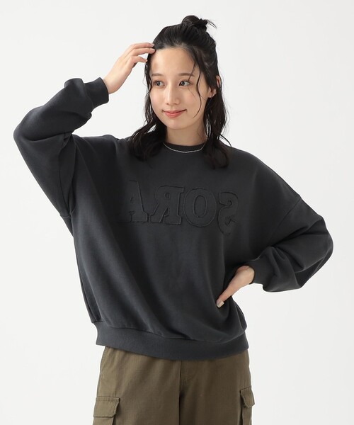 B:MING by BEAMS（ビーミングバイビームス）の「パッチワーク ロゴ スウェット（スウェット・レディース・チャコールグレー/ライトグレー/ピンク・ONE SIZE）」の2枚目の写真