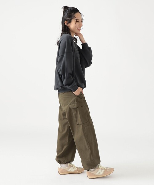 B:MING by BEAMS（ビーミングバイビームス）の「パッチワーク ロゴ スウェット（スウェット・レディース・チャコールグレー/ライトグレー/ピンク・ONE SIZE）」の7枚目の写真