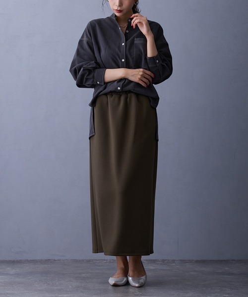 NICOLE white（ニコルホワイト）の「テンセルデニムシャツ（シャツ/ブラウス・レディース・インディゴブルー/ブルー/ブラック・FREE）」の6枚目の写真