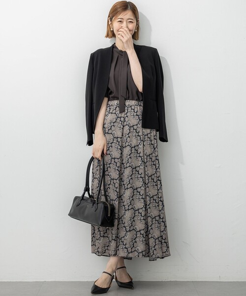 23区(ニジュウサンク)の「【洗える】Ratti ヴィンテージペイズリープリント スカート(スカート・レディース・ブルー系5/ブラック系5・40/38/36)」の8枚目の写真