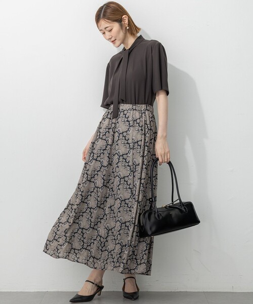 23区(ニジュウサンク)の「【洗える】Ratti ヴィンテージペイズリープリント スカート(スカート・レディース・ブルー系5/ブラック系5・40/38/36)」の9枚目の写真