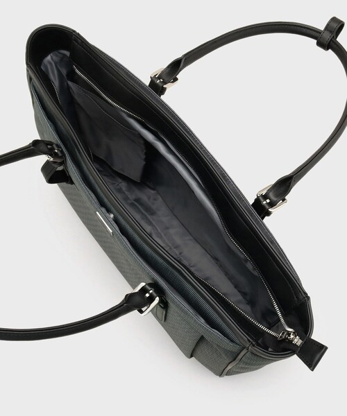 TAKEO KIKUCHI（タケオキクチ）の「メランジピンヘッド ブリーフトート（ビジネスバッグ・メンズ・チャコールグレー/ネイビー/ブラック/ネイビー系・00）」の10枚目の写真