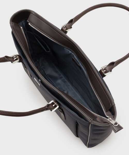 TAKEO KIKUCHI（タケオキクチ）の「メランジピンヘッド ブリーフトート（ビジネスバッグ・メンズ・チャコールグレー/ネイビー/ブラック/ネイビー系・00）」の12枚目の写真