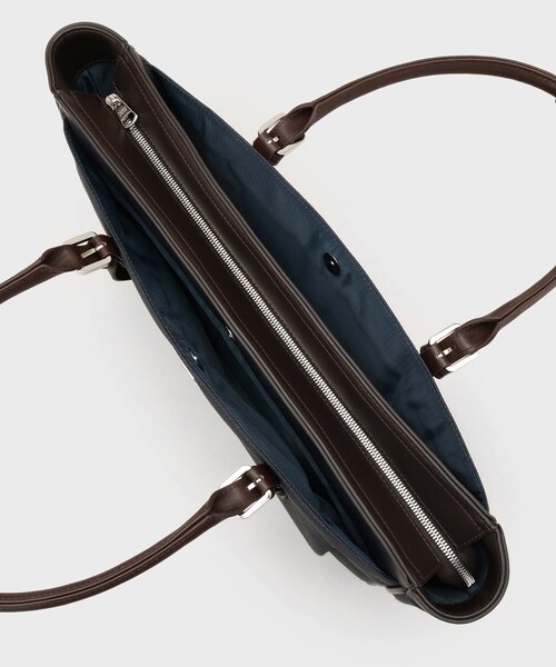 TAKEO KIKUCHI（タケオキクチ）の「メランジピンヘッド ブリーフトート（ビジネスバッグ・メンズ・チャコールグレー/ネイビー/ブラック/ネイビー系・00）」の18枚目の写真