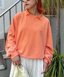 襟付きワンピース」に該当するオレンジ/橙色系のファッション