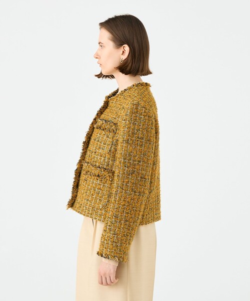 Laura フリンジ4ポケットジャケット（ノーカラージャケット）｜BALLSEY