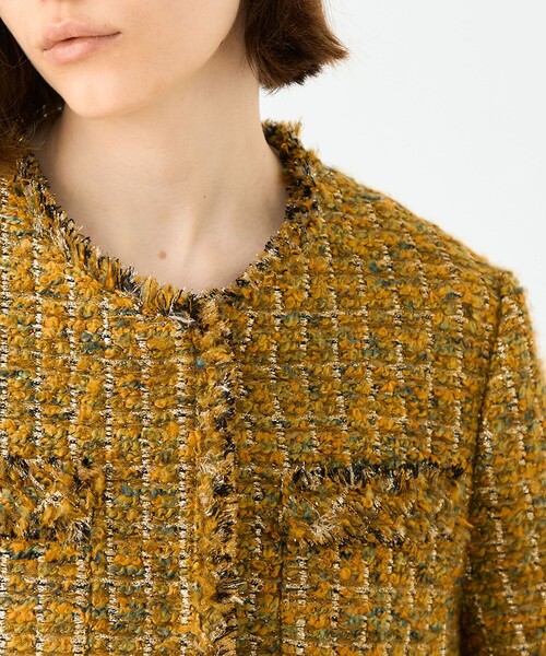 Laura フリンジ4ポケットジャケット（ノーカラージャケット）｜BALLSEY