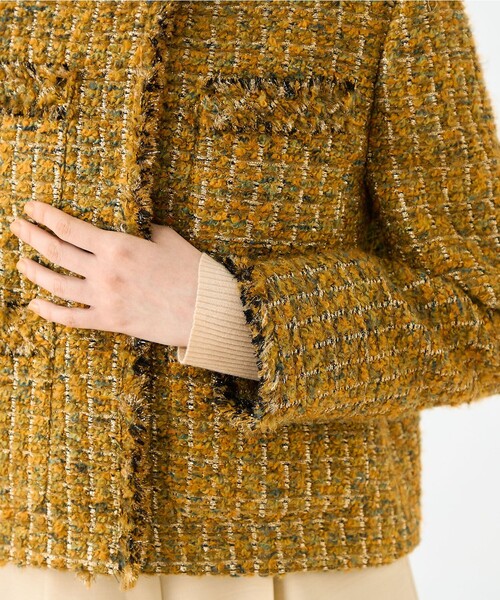 Laura フリンジ4ポケットジャケット（ノーカラージャケット）｜BALLSEY