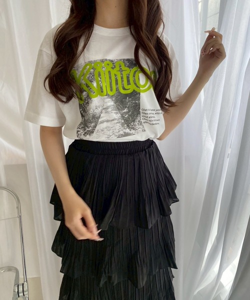 cuorequal(クオレコール)の「フォトロゴ半袖Tシャツ(Tシャツ/カットソー・レディース・B/C/A・MEDIUM)」の1枚目の写真