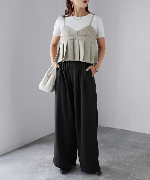 カレンソロジー ツイーディビスチェ　ツイードキャミソール　ブラック Curensology（カレンソロジー）の「Curensology(カレンソロジー