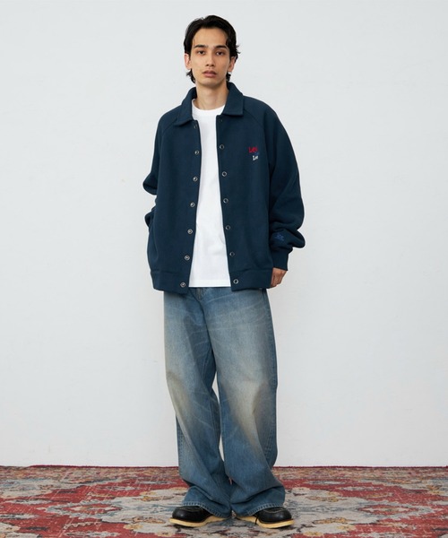 Lee（リー）の「Lee/リー スウェットカーディガン 裏起毛（スウェット・メンズ・ブラウン/カーキ/ネイビー・SMALL/MEDIUM/LARGE/X-LARGE）」の10枚目の写真