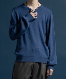 CASPER JOHN | Wool cotton high gauge crew neck sweater / ウールコットンハイゲージクルーネックセーター(ニット/セーター)