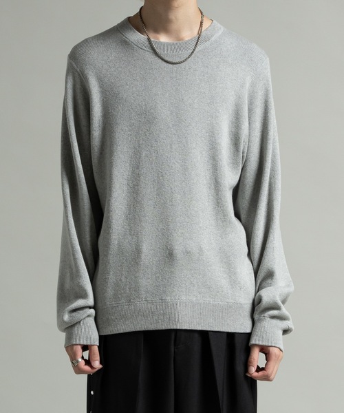 CASPER JOHN(キャスパージョン)の「Wool cotton high gauge crew neck sweater / ウールコットンハイゲージクルーネックセーター(ニット/セーター・メンズ・オレンジ/ブラック/アイボリー/ブルー・LARGE/MEDIUM/SMALL/X-SMALL)」の22枚目の写真