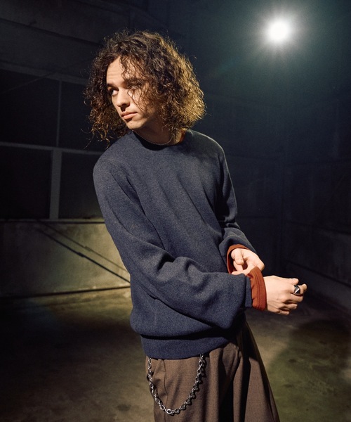 casper john フェザードライバーズニット ブラック S casper john