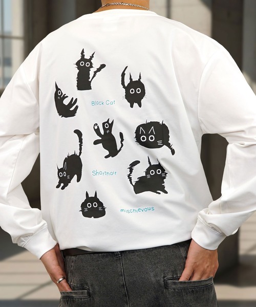 Burner（バーナー）の「【GROOVY STORE】ワイド ストレッチ素材 刺繍＆プリント ロングスリーブTシャツ（Tシャツ/カットソー・メンズ・A/H/C/D/E/F/B/G・M/L/LL）」の6枚目の写真