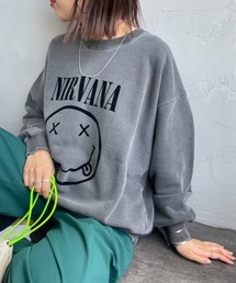 [GOOD ROCK SPEED/グッドロックスピード] 別注 NIRVANA フロッキープリントスウェット