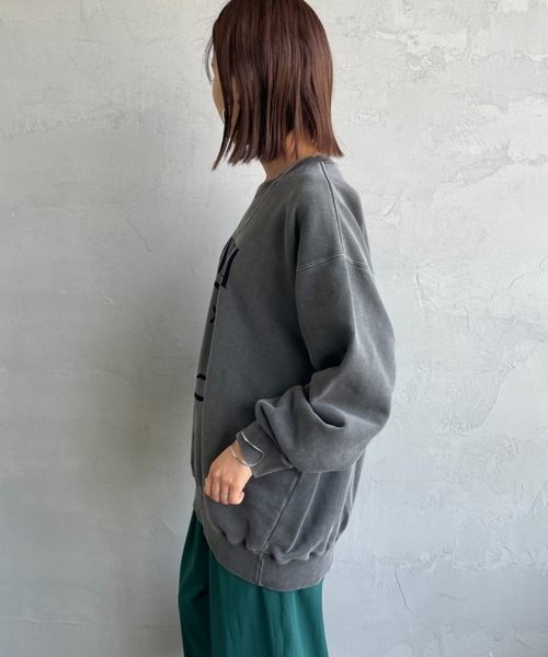 GOOD ROCK SPEED（グッドロックスピード）の「[GOOD ROCK SPEED/グッドロックスピード] 別注 NIRVANA フロッキープリントスウェット（スウェット・レディース・チャコールグレー・M/L/XL）」の11枚目の写真