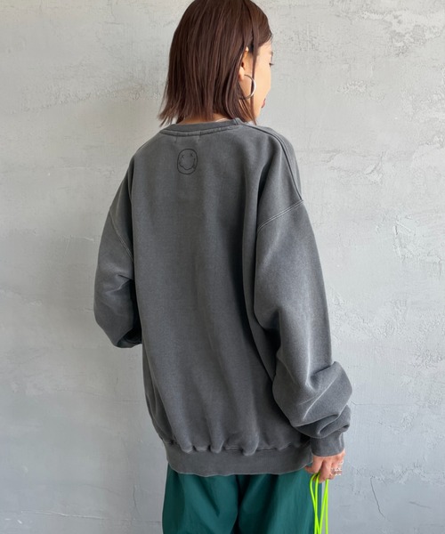 GOOD ROCK SPEED（グッドロックスピード）の「[GOOD ROCK SPEED/グッドロックスピード] 別注 NIRVANA フロッキープリントスウェット（スウェット・レディース・チャコールグレー・M/L/XL）」の12枚目の写真