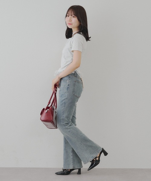 continuer de NICE CLAUP（コンティニューデナイスクラップ）の「レースホルターＴ（Tシャツ/カットソー・レディース・イエロー/オートミール/ブラック・FREE）」の16枚目の写真