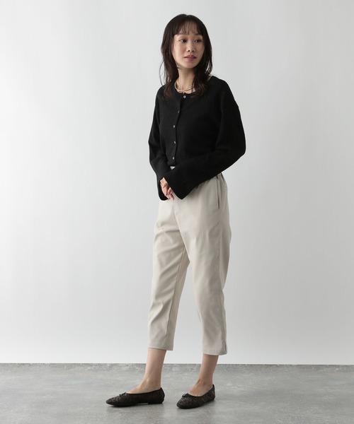 FOUND GOOD(ファウンドグッド)の「シャーリングカットカーデ(カーディガン/ボレロ・レディース・グリーン系5/ブラック/ブラウン系5・S/M/L)」の4枚目の写真