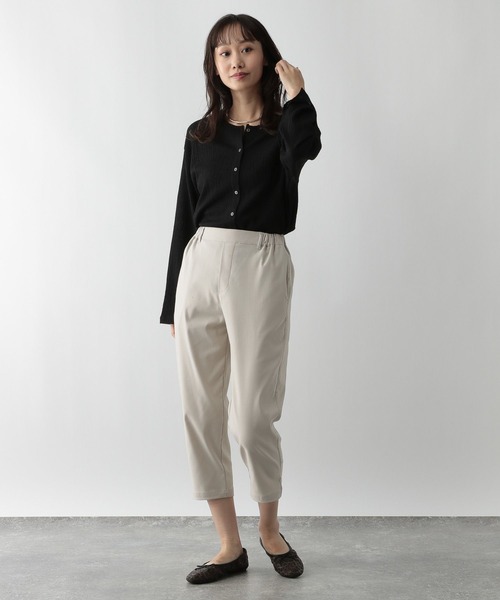 FOUND GOOD(ファウンドグッド)の「シャーリングカットカーデ(カーディガン/ボレロ・レディース・グリーン系5/ブラック/ブラウン系5・S/M/L)」の5枚目の写真