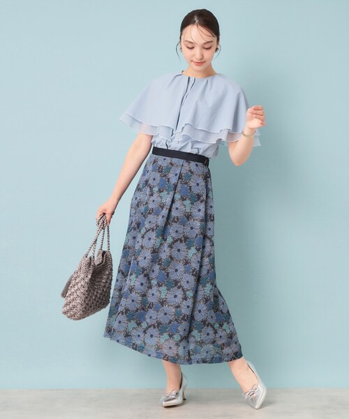 セール】【&yours project／S～L】レース柄フレアスカート（スカート