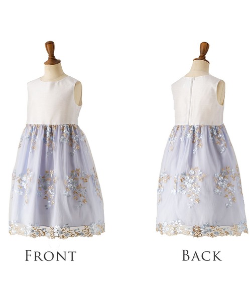 Catherine Cottage（キャサリンコテージ）の「エンブロイダリーフラワーレースアンサンブル（スーツセット・キッズ・ピンク/ネイビー/ベージュ/シルバー/ブルー/ライラック・110/120/130）」の8枚目の写真