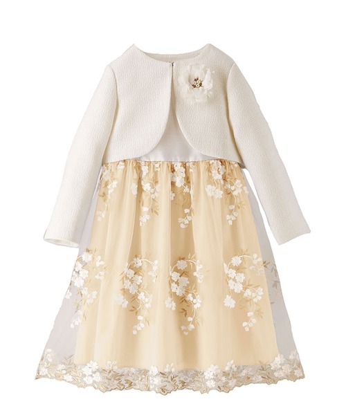 Catherine Cottage（キャサリンコテージ）の「エンブロイダリーフラワーレースアンサンブル（スーツセット・キッズ・ピンク/ネイビー/ベージュ/シルバー/ブルー/ライラック・110/120/130）」の11枚目の写真