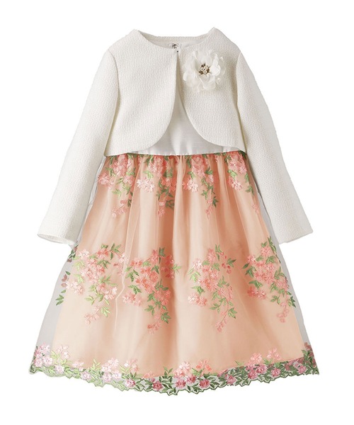 Catherine Cottage（キャサリンコテージ）の「エンブロイダリーフラワーレースアンサンブル（スーツセット・キッズ・ピンク/ネイビー/ベージュ/シルバー/ブルー/ライラック・110/120/130）」の15枚目の写真