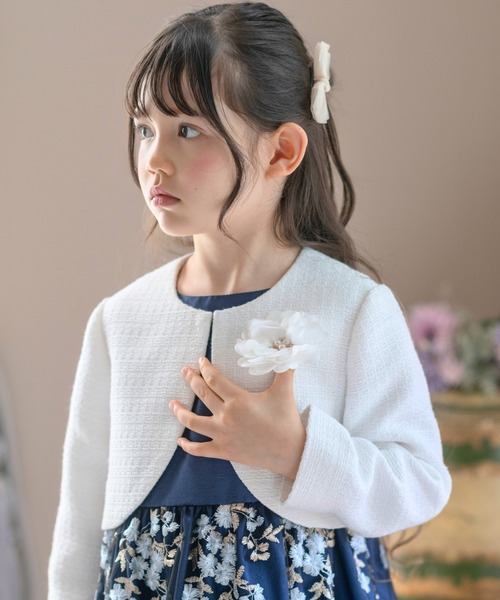 Catherine Cottage（キャサリンコテージ）の「エンブロイダリーフラワーレースアンサンブル（スーツセット・キッズ・ピンク/ネイビー/ベージュ/シルバー/ブルー/ライラック・110/120/130）」の20枚目の写真