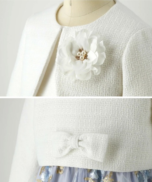 Catherine Cottage（キャサリンコテージ）の「エンブロイダリーフラワーレースアンサンブル（スーツセット・キッズ・ピンク/ネイビー/ベージュ/シルバー/ブルー/ライラック・110/120/130）」の9枚目の写真