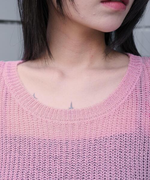 WEGO（ウィゴー）の「WEGO/モヘアタッチスターBIGニット（ニット/セーター・レディース・グレー/ピンク/ブラック・FREE）」の6枚目の写真