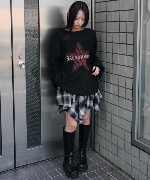 WEGO（ウィゴー）の「WEGO/モヘアタッチスターBIGニット（ニット/セーター・レディース・グレー/ピンク/ブラック・FREE）」の12枚目の写真