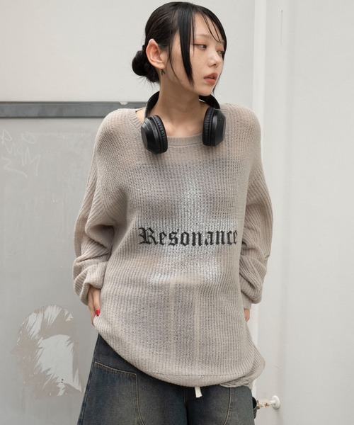 WEGO（ウィゴー）の「WEGO/モヘアタッチスターBIGニット（ニット/セーター・レディース・グレー/ピンク/ブラック・FREE）」の2枚目の写真