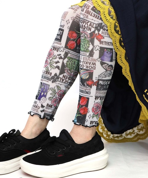 ScoLar（スカラー）の「153604：ラメニットソー3柄展開レギンス（その他パンツ・レディース・ベージュ/オフホワイト/ブラック・M）」の2枚目の写真