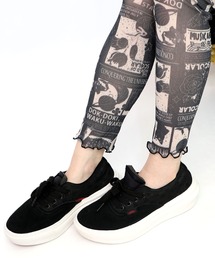 153604:ラメニットソー3柄展開レギンス