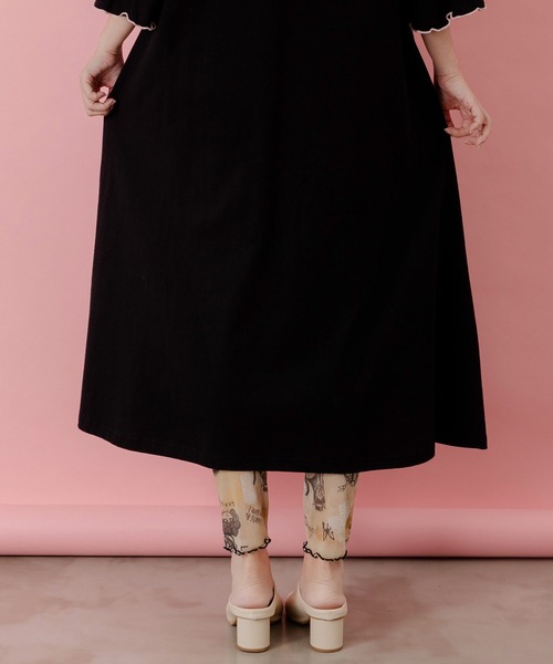 ScoLar（スカラー）の「153604：ラメニットソー3柄展開レギンス（その他パンツ・レディース・ベージュ/オフホワイト/ブラック・M）」の16枚目の写真