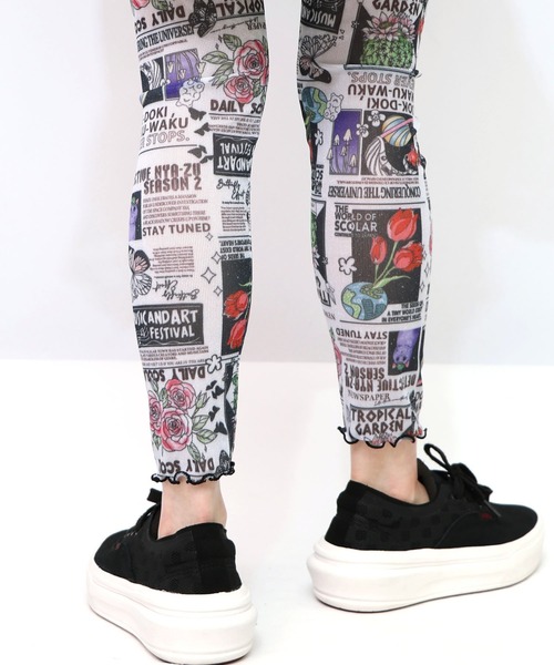 ScoLar（スカラー）の「153604：ラメニットソー3柄展開レギンス（その他パンツ・レディース・ベージュ/オフホワイト/ブラック・M）」の18枚目の写真