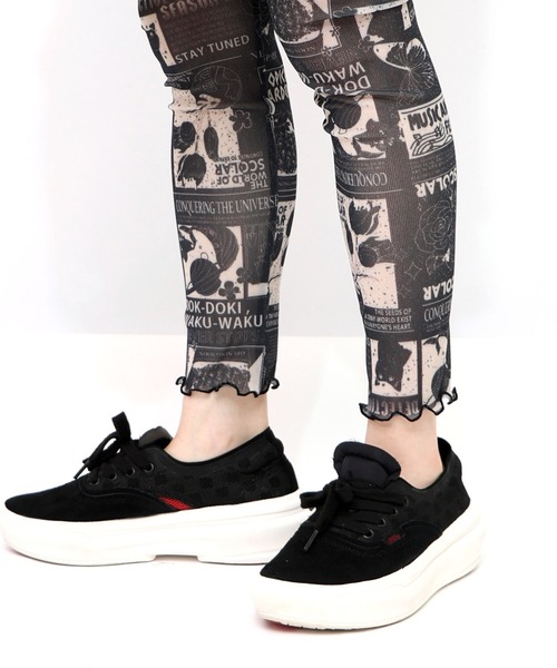 ScoLar（スカラー）の「153604：ラメニットソー3柄展開レギンス（その他パンツ・レディース・ベージュ/オフホワイト/ブラック・M）」の4枚目の写真