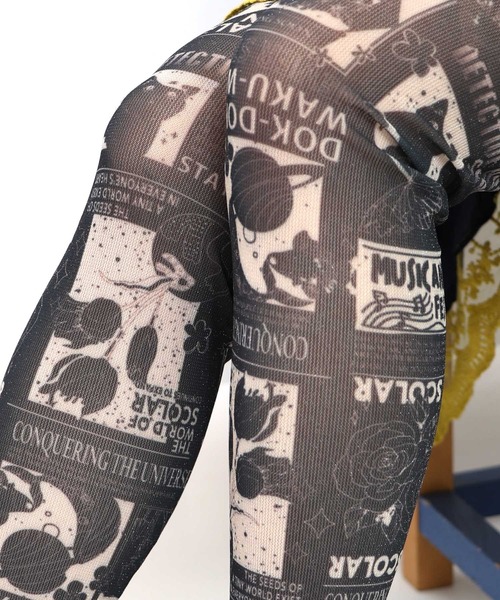 ScoLar（スカラー）の「153604：ラメニットソー3柄展開レギンス（その他パンツ・レディース・ベージュ/オフホワイト/ブラック・M）」の6枚目の写真